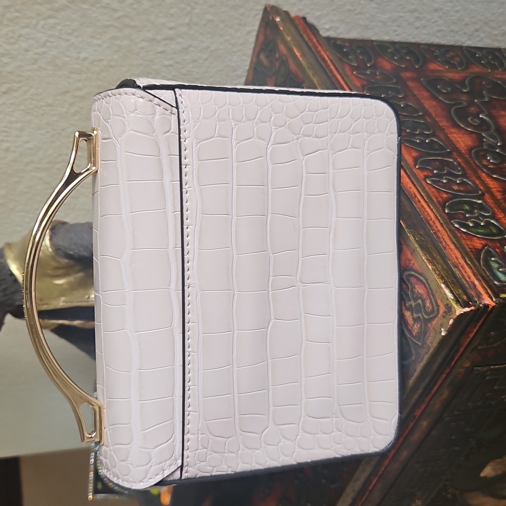 Michael Kors Small Convertible Crossbody Flap Shoulder Bag (powder blush) Croc-E - Picture 4 of 15